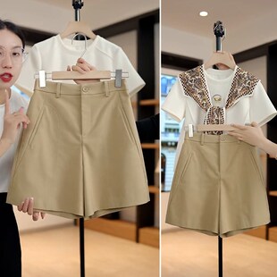 a字短裤女款夏季小个子裤子2025新款外穿夏天薄款休闲西装五分裤