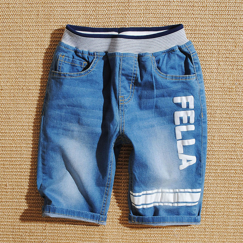 儿童休闲牛仔短裤外穿夏季薄款男童弹力纯棉中裤男孩韩版沙滩裤潮,童装/婴儿装/亲子装,裤子,淘宝优惠券,粉丝福利购,淘宝优惠卷