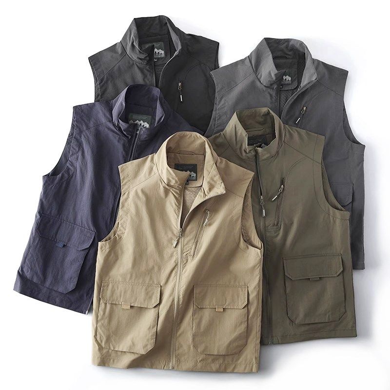 夏季美式工装马甲男潮牌外套钓鱼多口袋战术背心外贸尾单男装马夹,男装,常规马甲,淘宝优惠券,粉丝福利购,淘宝优惠卷