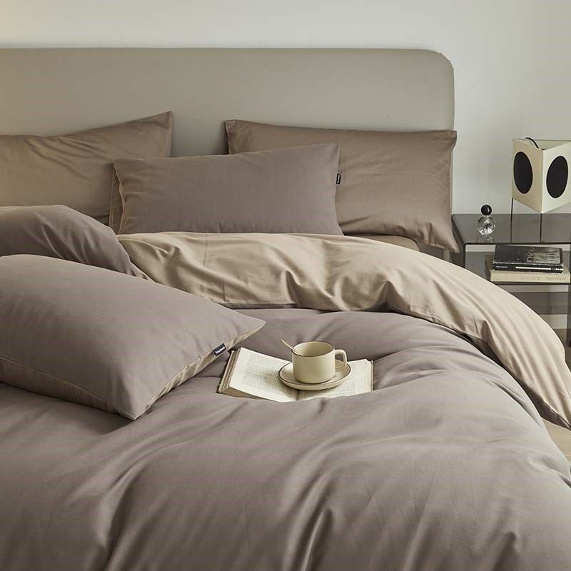 高端A类100支加厚全棉磨毛四件套秋冬季保暖纯棉被套床单床笠床品