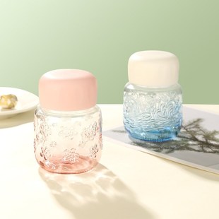 创意便携水杯女生高颜值耐高温迷你可爱伴手礼玻璃杯随手杯嘟嘟瓶