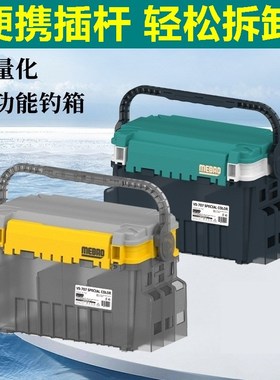 户外路亚钓箱超轻加大加厚多功能便携式台钓箱钓具配件收纳箱
