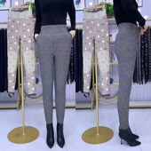 宽松妈妈棉裤 秋冬季 中老年驼绒保暖大码 女外穿长裤 加绒加厚打底裤