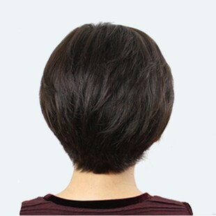 许昌假发真发全真人发全头套女夏季短发2022自然妈妈款女士中老年