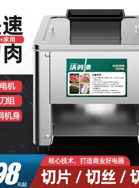 家用全自动切菜绞肉切块不锈钢小型切肉机商用电动切丝切鲜肉片机