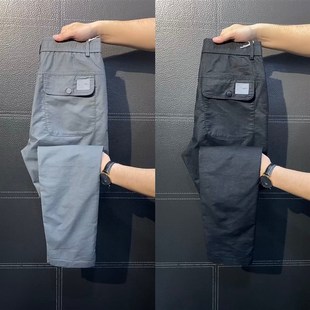 男裤 潮流直筒裤 男春款 春季 子2029 休闲长裤 新款 裤 男士 黑色工装