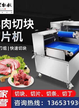 新款鲜肉切丁机一次成型切块机商用肉片肉丝鸡柳红烧肉分条切丝机