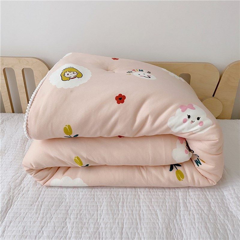 儿童秋冬被子类母婴级针织棉被宝宝全棉加厚羽绒被纯棉被芯被褥