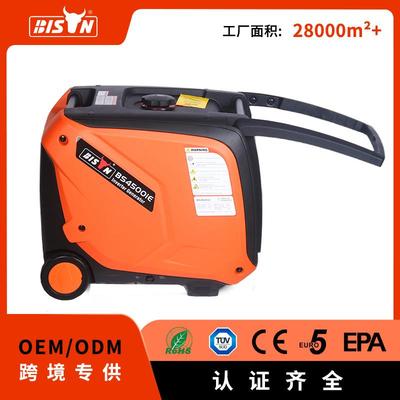 Bison4kw带轮子扶手汽油变频发电机 逆变静音变频机商用大功率