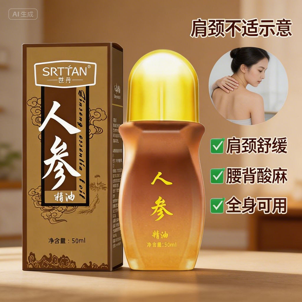 人参精油全身推拿按摩复方精油藏