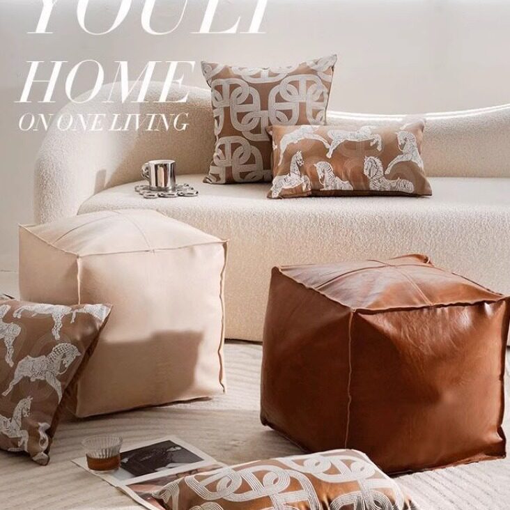 【下单立减50】懒人坐墩闲置旧衣服收纳沙发矮凳客厅飘窗皮凳_YZ