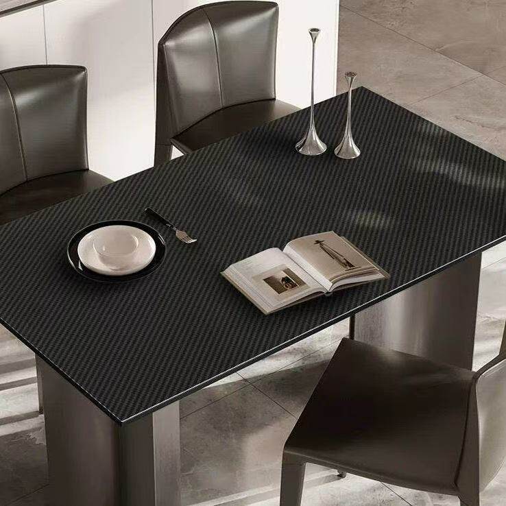碳纤维桌面垫碳纤纹轻奢高级感餐垫防水防油防烫免洗简约无味垫办