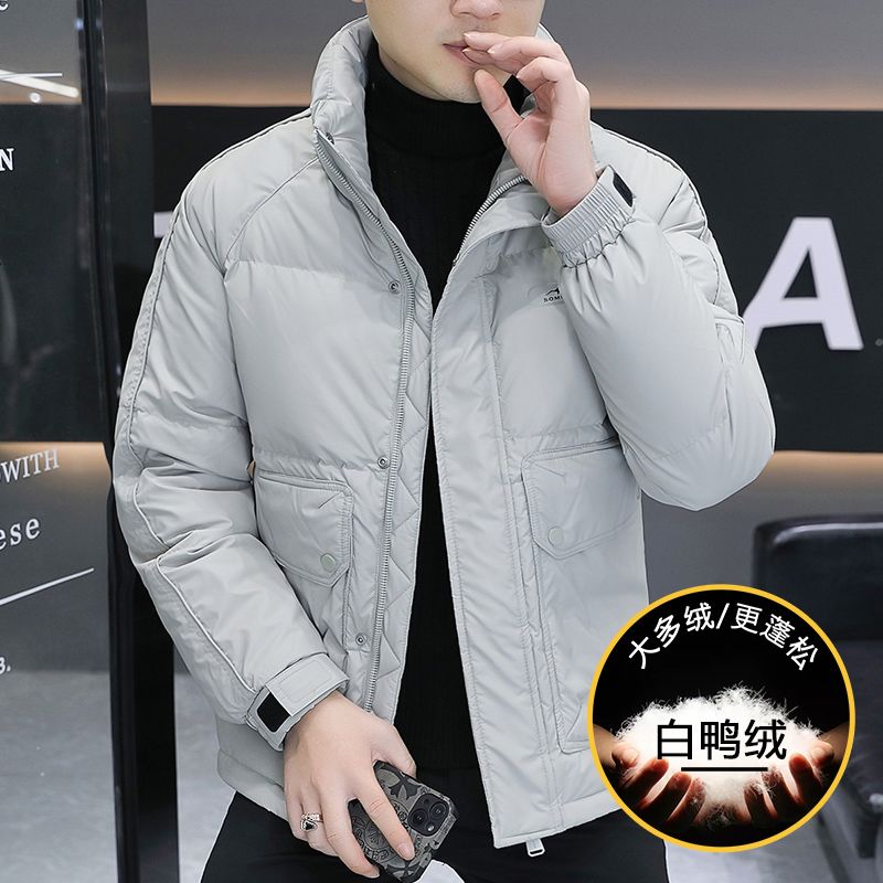正品轻薄羽绒服男士冬季立领外套短款潮牌夹克青年新款加厚外套潮