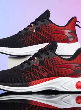 正品乔丹格兰秋冬男鞋2025红色本命年透气网面休闲鞋运动跑步鞋A6