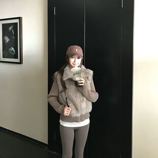 2026秋冬新款国王托卡直毛仿皮草外套~袖子可脱卸马甲