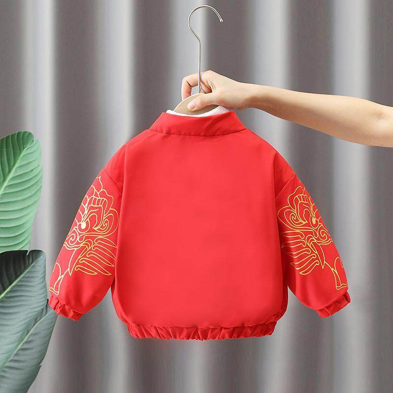 男童红色拜年服儿童冬季加绒汉服外套中小童喜庆棉衣2023新款冬装,童装/婴儿装/亲子装,唐装,淘宝优惠券,粉丝福利购,淘宝优惠卷