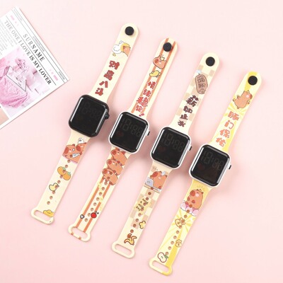 卡皮吧啦手表小学生卡通卡比巴拉夜光表儿童玩具水豚防水时间配饰