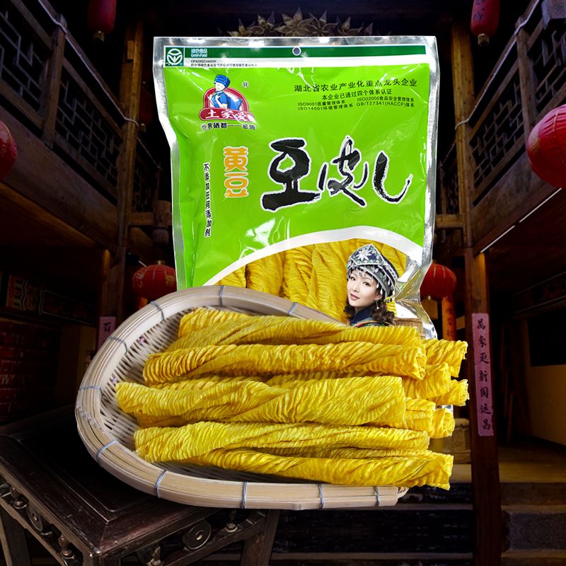 恩施豆皮黄豆皮豆浆皮手工自制农家豆浆皮豆制品湖北恩施特产