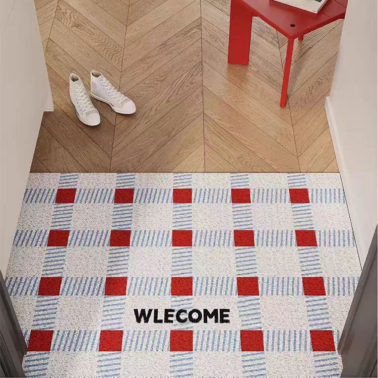 几何格子入门入户地垫丝圈进门垫子玄关门口防滑除尘脚垫毯可裁剪