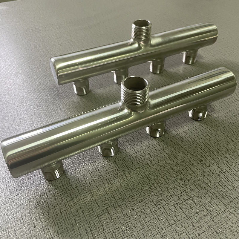 304不锈钢分水器全套上进6分下出4分多路多通出水分流器集水器