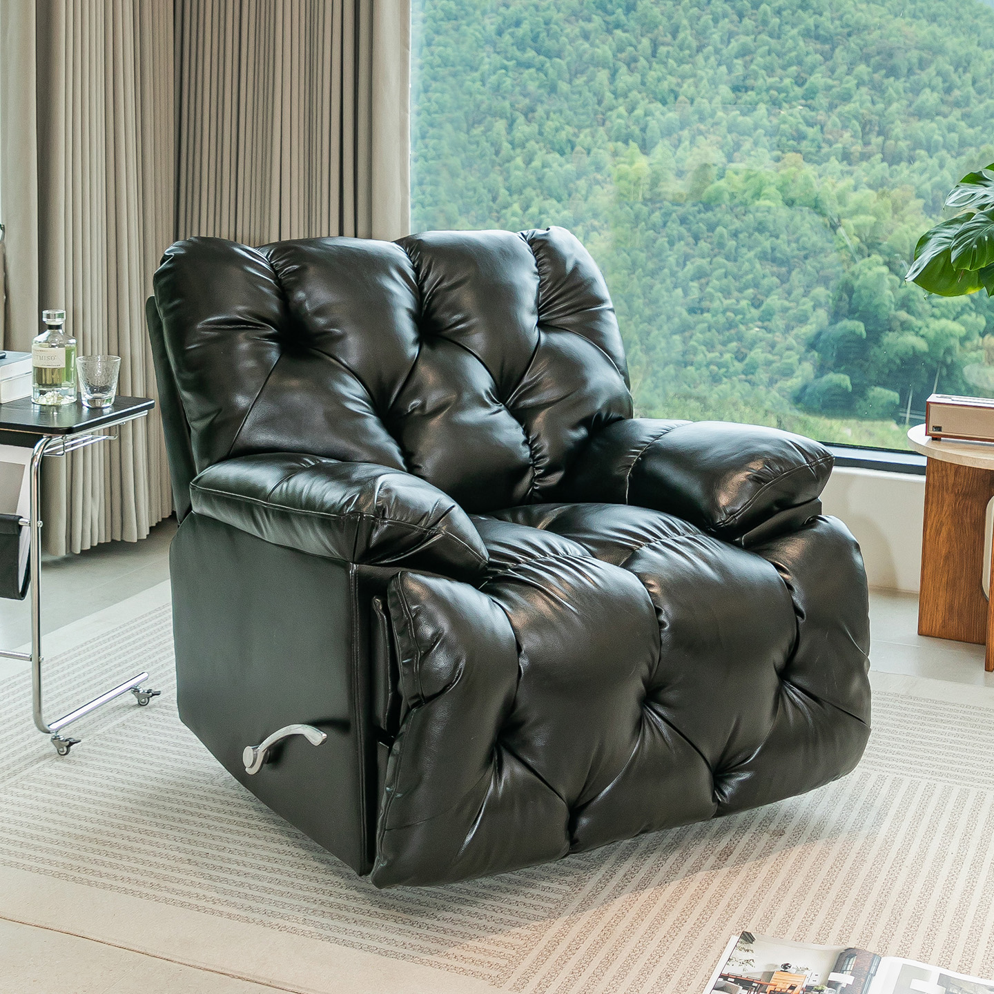 全友家居功能沙发小户型皮艺客厅电动单人沙发椅生态真皮懒人沙发