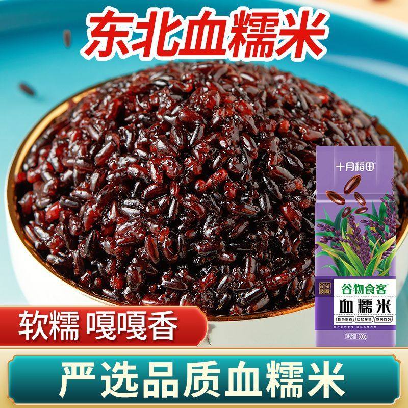 十月稻田东北血糯米500g1斤花青素粽子煮粥杂粮甜品