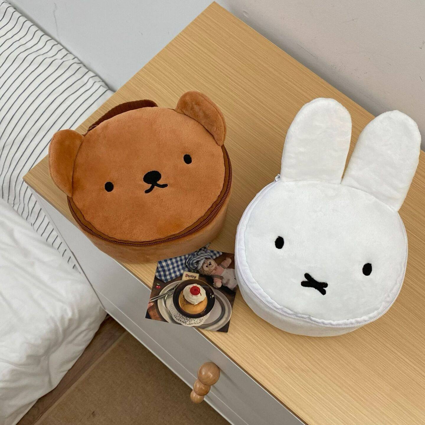 日系可爱毛绒收纳包ins旅行大容量手提化妆包杂物小包收纳袋,收纳整理,衣物收纳袋,淘宝优惠券,粉丝福利购,淘宝优惠卷