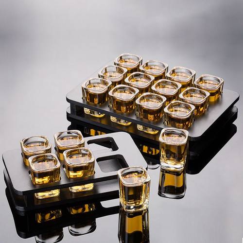 白酒杯玻璃酒杯透明高档酒杯套装家用中式小酒杯一口杯小酒盅酒壶