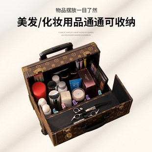 美发工具箱拉杆美发工箱发型师专用理发油头新款复古多功能大容量