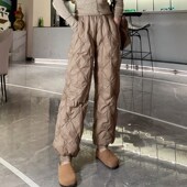 女2023新款 裤 束脚宽松洋气休闲冬季 爆款 子潮 今年流行 外穿羽绒裤