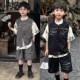 马甲套装 新中式 帅气中国风男孩西装 夏季 儿童走秀演出潮服 男童唐装