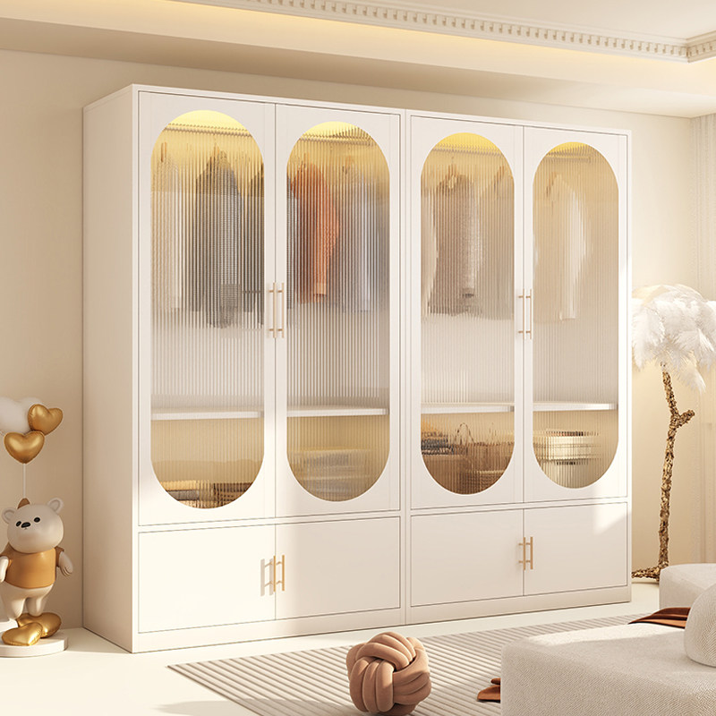 法式奶油风衣柜家用卧室无甲醛铁艺儿童衣柜小户型组合金属大衣橱,住宅家具,自由组合衣柜,淘宝优惠券,粉丝福利购,淘宝优惠卷