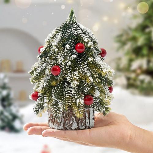 迷你圣诞树小摆件桌面圣诞节装饰品网红耶诞拍摄道具礼物2024新款