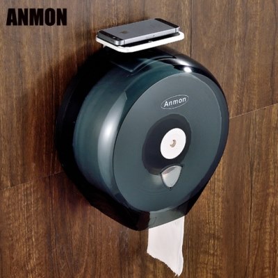 厕纸盒大卷纸盒抽纸盒壁挂式置物架大号塑料Anmon卷纸器大盘挂架