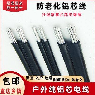 国标室外防老化2芯铝线4 6 10 16 25 35平方集束平行线铝芯电缆线,电子/电工,护套线,淘宝优惠券,粉丝福利购,淘宝优惠卷