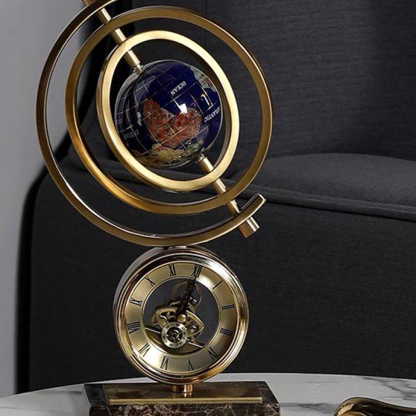 家用客厅座钟创意潮流福鹿摆件时钟轻奢高端现代简约钟表欧式台钟