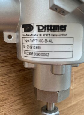 德国DITTMER进口电阻温度计 eng-1846-13  1xPT100 Ohm DIN B, fe