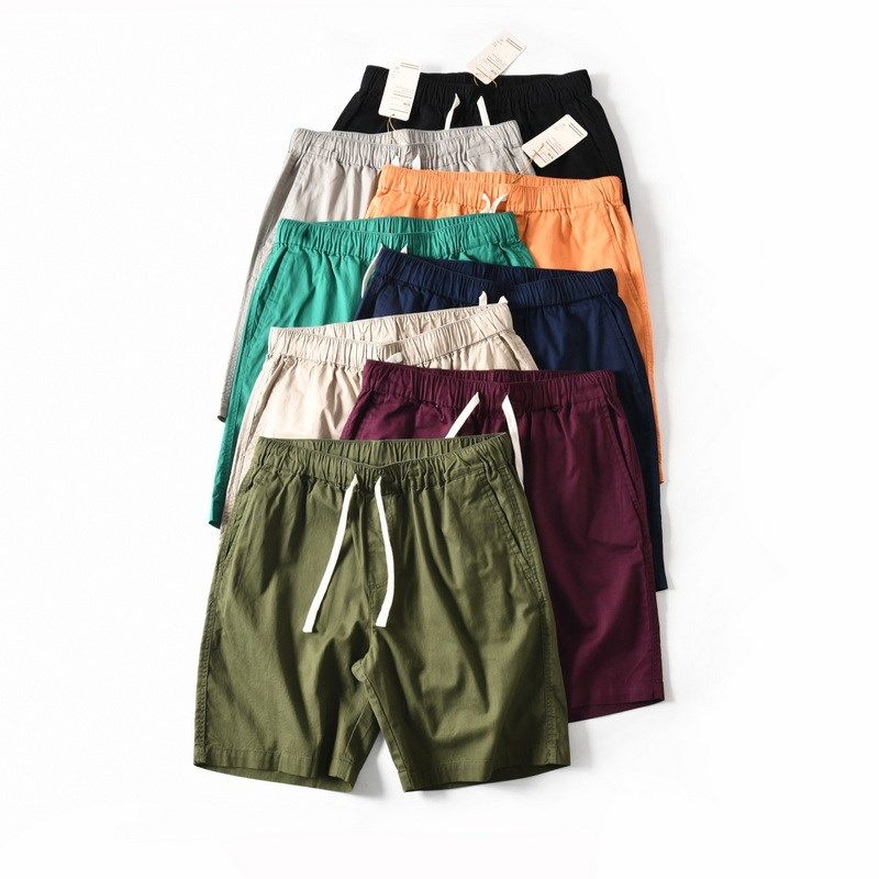 新款潮流纯棉水洗微弹透气宽松直筒休闲五分中裤男夏季薄款短裤子,男装,短裤,淘宝优惠券,粉丝福利购,淘宝优惠卷