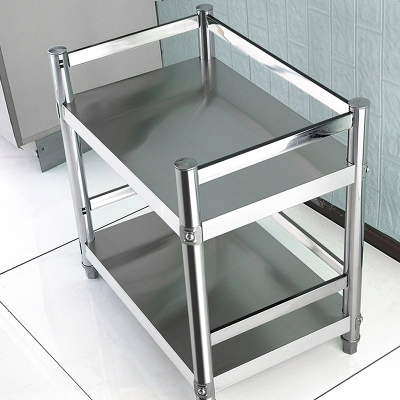 落地二层2厨房置物架微波炉收纳货架家用三层储物不锈钢放锅架子3,厨房/烹饪用具,厨房置物架/置物柜/角架,淘宝优惠券,粉丝福利购,淘宝优惠卷