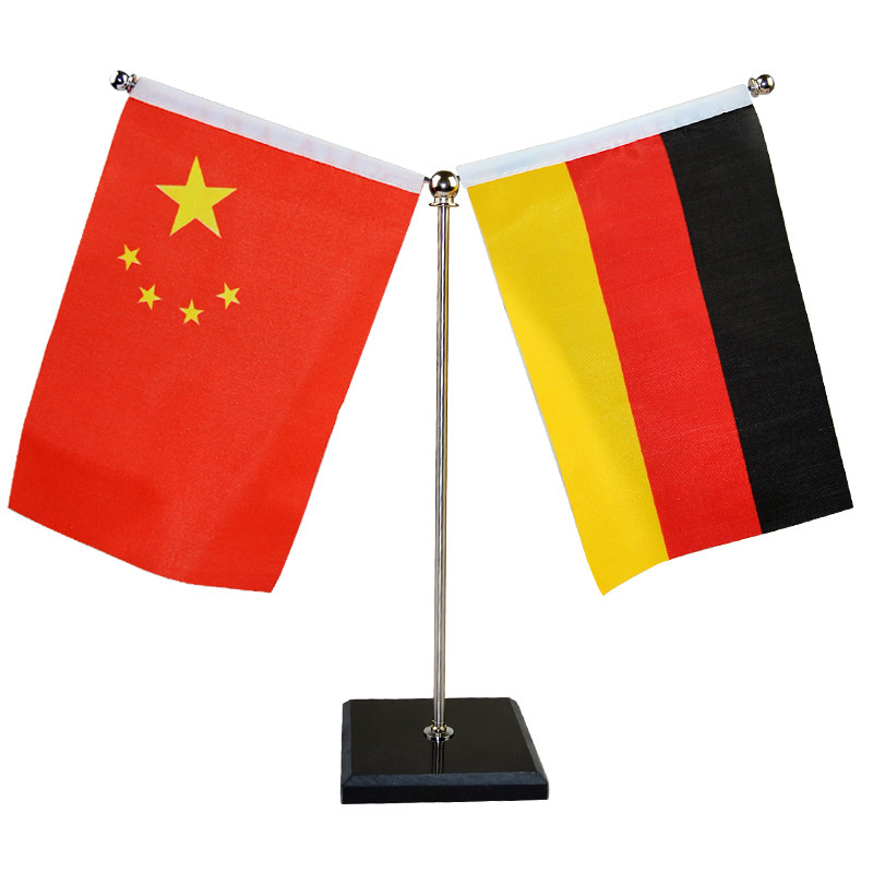 大理石办公桌旗座 签字旗签约旗座谈判旗办公室桌旗