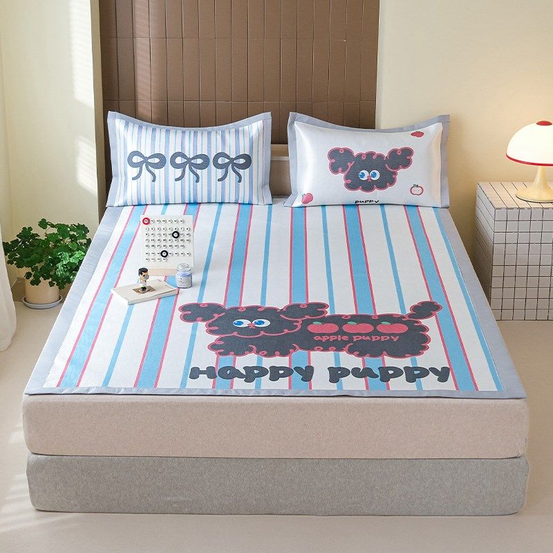 2025新款夏季冰丝凉席三件套A类母婴级家用凉感席子学生宿舍软席,床上用品,冰丝席,淘宝优惠券,粉丝福利购,淘宝优惠卷