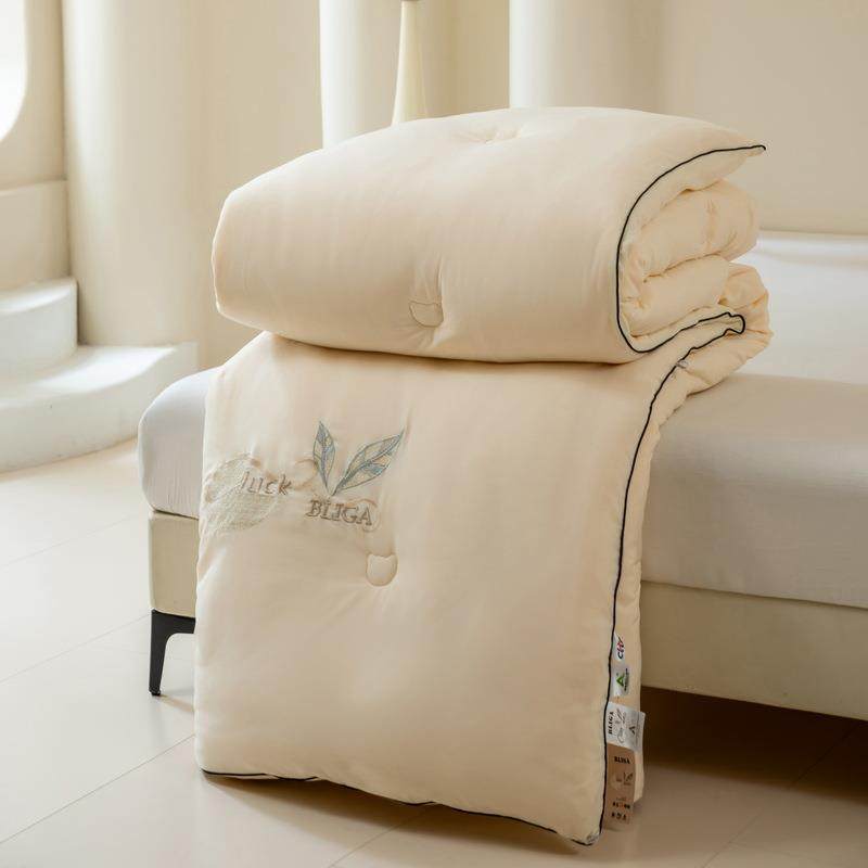 2024新款A类天鹅绒感九孔抗菌超柔大豆被自带子母扣