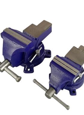 直发重型台虎钳6寸8寸可调试虎钳旋转式带砧台虎钳