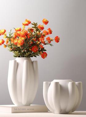 现代简约创意多口径陶瓷花瓶售楼部样板房插干花装饰品客厅摆件欧