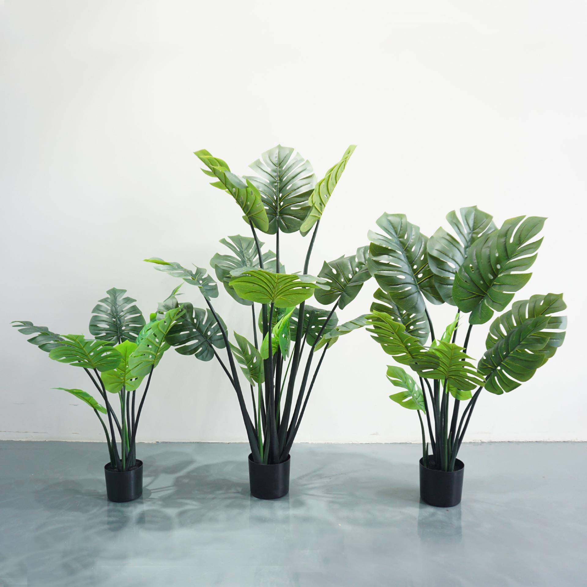 仿真龟背叶北欧风简约假绿植盆景盆栽室内造景大型落地植物搭配,电子元器件市场,其它元器件,淘宝优惠券,粉丝福利购,淘宝优惠卷