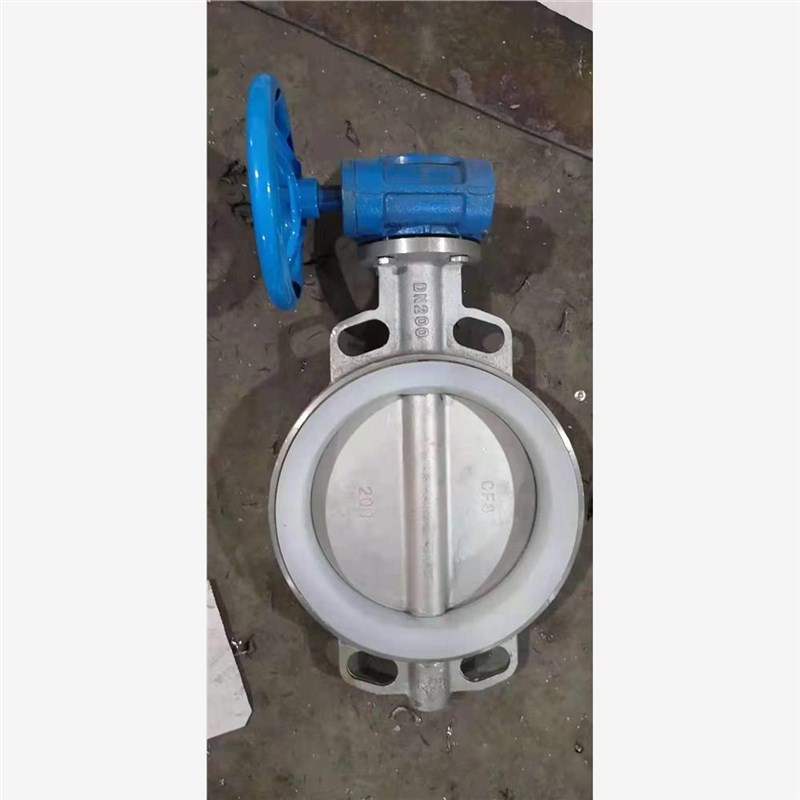 D371X-16P不锈n钢对夹式涡轮蝶阀硅胶衬四氟软密封蝶阀DN50 80 10