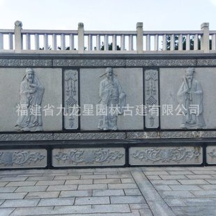 石雕汉白玉浮雕壁画青石浮雕照壁墙文化墙玄关屏风人物草地雕窗花