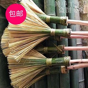 刷子餐饮用手工竹子编洗锅刷工厂学校大食堂大锅用竹刷把加长木把