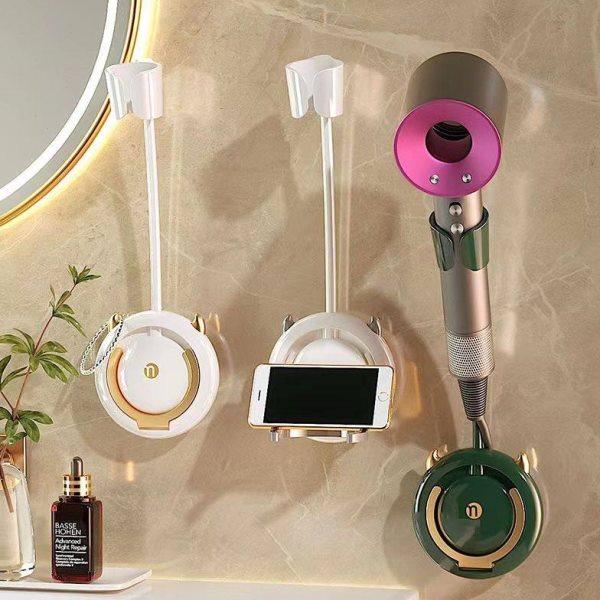 两用吹风机架免手持可调节懒人电吹风支架免打孔壁挂吹风筒收纳架,家庭/个人清洁工具,吹风机置物架,淘宝优惠券,粉丝福利购,淘宝优惠卷