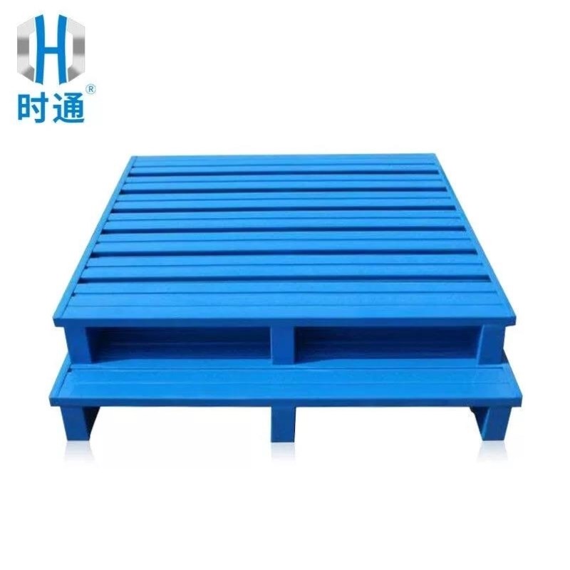 时通叉车托盘仓储重型货架铁托盘金属托盘仓库托S盘垫仓板9块面板